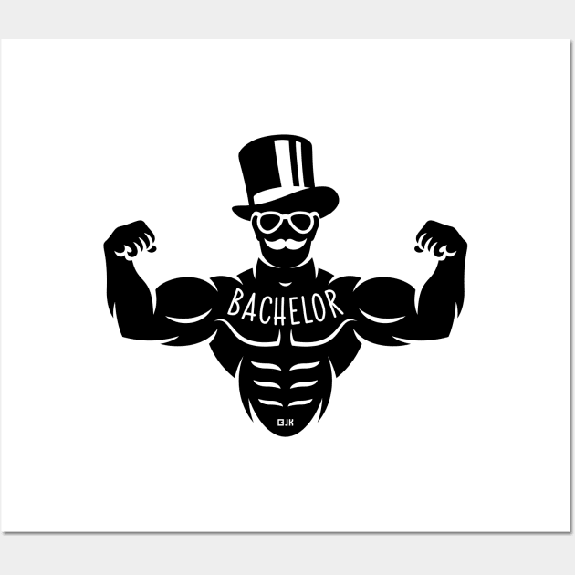 Bachelor (Stag Night Party / Groom / Tattoo / Black) Wall Art by MrFaulbaum